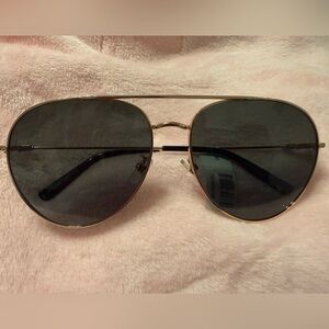 Givenchy Gold Frame Sunglasses with Black Lenses